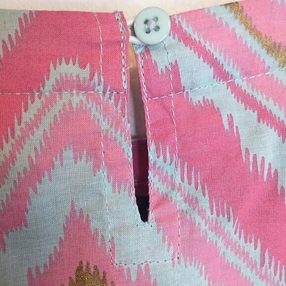 UTSA KIDS COLLECTION GIRL'S PINK BLUE & GOLD GEO PATTERN DRESS - SIZE  13/14 - Picture 4 of 5